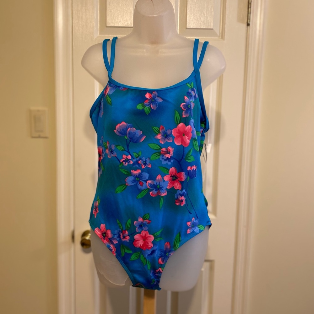 NWT Monte Carlo Beach Club - Woman’s one piece royal blue bathing suit, …